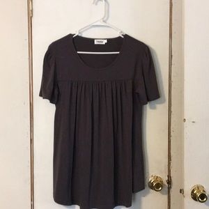 Pleated Scoopneck Blouse